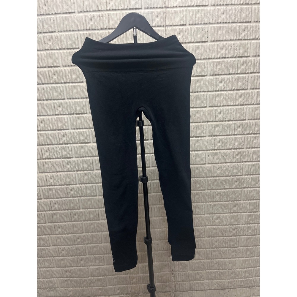 A New Day Womens Black High Waisted Knit Leggings Size SM Cotton Blend Stretch
